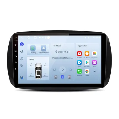 Obrázek produktu pro 128GB Autorádio Android Smart 453 Fortwo Forfour 9" 4G LTE Carplay Android Auto WiFi GPS