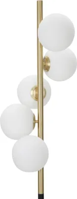 Immagine prodotto di Lampada da Terra Glamy Dark Ø30x160 cm in Ferro e Vetro Oro, Nero e Bianco