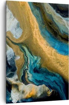 Produktbild von Bild auf Leinwand - Leinwandbild - Einteilig - Abstraktion verschüttet Gold - 70x100cm - Wand Bild - Wanddeko - Wandbilder - Leinwanddruck - Wanddekoration - Leinwand bilder - Wandbild - PA70x100-4431