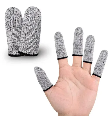 Fingerschutz 12 Stück, schnittfest, rutschfest, wiederverwendbar, atmungsaktiv