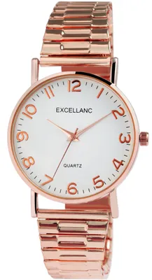 Produktbild von Excellanc Damenuhr mit Edelstahlzugarmband, roségoldfarben
