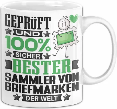 Produktbild von SammlervonBriefmarken Geschenk Lustiger Spruch für SammlervonBriefmarken Geschenkidee Bester SammlervonBriefmarken Der Welt (Weiß)