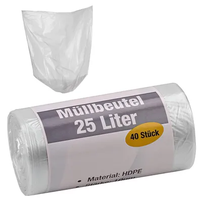 Productafbeelding van Vuilniszakken, 25 liter, 40 stuks, 10µm dik