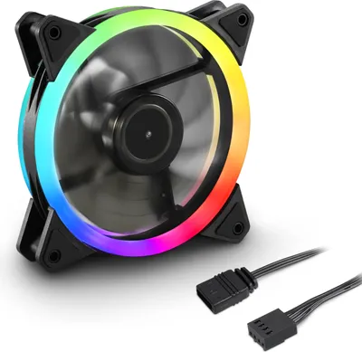 Produktbild von SHARK Blades PWM RGB Fan (schwarz, 120 mm)
