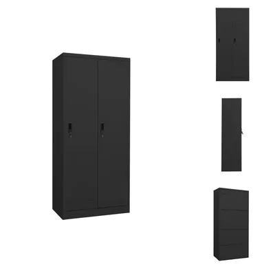 Image de vidaXL Armoire Anthracite 80x50x180 cm Acier - Armoires