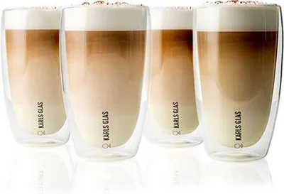 Produktbild von Famanu Latte Macchiato Gläser doppelwandig - 4er Set 450ml