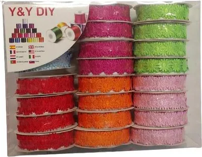Obrázek produktu pro Stuha 'KVĚTY' 2,5 cm - Mix barev