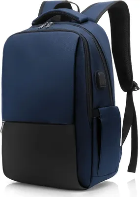 Produktbild von Laptop-Rucksack mit Ladeanschluss, wasserdichter Diebstahlsicherer Rucksack für 15,6 Zoll Laptop, für Reise