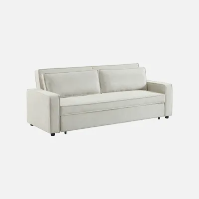 Produktbild von sweeek - 3-Sitzer Schlafsofa mit Cordbezug - Creme