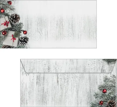 Produktbild von Weihnachtsumschlag DIN lang 90g 50 Stück Scandinavian Christmas Packung mit 4 Stück