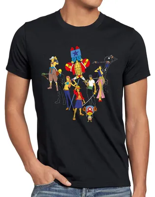 Produktbild von BaumwolleCloud Piratenbande Herren T-Shirt ruffy zorro one nami lysop