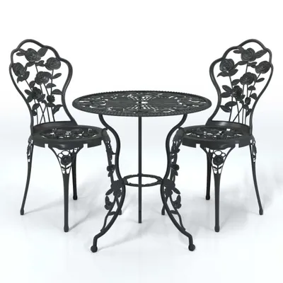 Immagine prodotto di Set da Bistrot 3 pz in Alluminio Pressofuso Nero