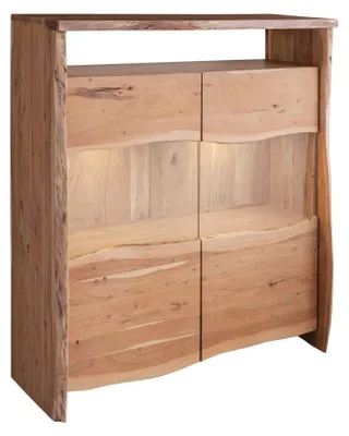 Produktbild von MASSIVMOEBEL24.DE Highboard Akazie 131x45x147 natur lackiert PURE ACACIA #105