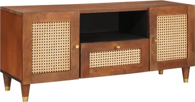 Zdjęcie produktu dla Szafka pod telewizor Brązowy 105 x 33,5 x 46 cm Drewno z mango