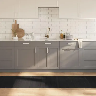Produktbild von vidaXL Teppich Rechteckig Schwarz 70x500 cm Bambus