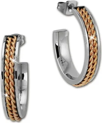 Image de Amello argenté or rose Boucles d'oreilles pour femmes D2ESOS92T