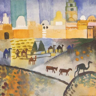Produktbild von August Macke Kunstdruck Bild - Kairouan I, 1914 (70 x 70 cm)