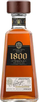 A bottle of 1800 Reserva Añejo Tequila.