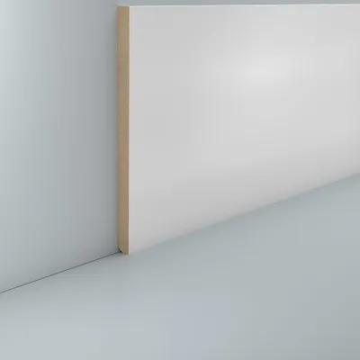 Produktbild von Sockelleiste weiß 10 x 180 mm MDF foliert RAL 9016 Fussleiste