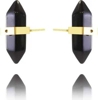Produktbild von Elegante Ohrringe aus 14K vergoldetem Chirurgenstahl, Farbe Gold, mit Sterling Silber Verschluss