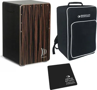 Zdjęcie produktu dla Schlagwerk CP 432 Cajon Makassar z torbą i podkładką