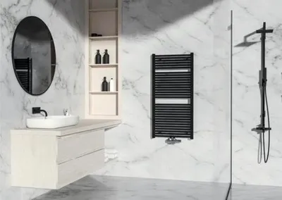 Produktbild von Rotheigner Badheizkörper CLASSIC-M 1215 x 600 mm schwarz matt mit Mittelanschluss