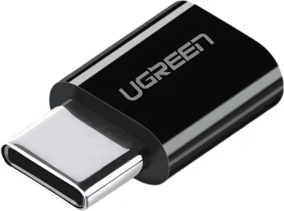 Produktbild von Ugreen Micro-Usb-Auf-Usb-Typ-C-Adapter Schwarz (30391)