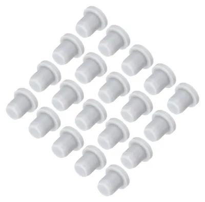 Silikon-T-Stopfen, 9x9x2 mm, grau, 20 Stück