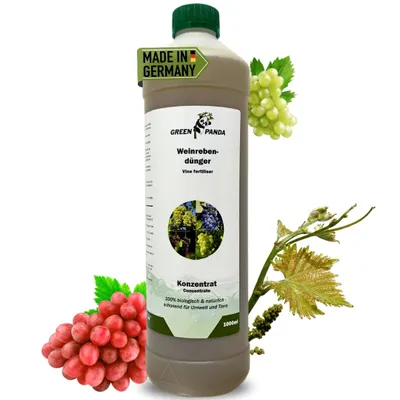 Produktbild von GreenPanda Weinreben- & Traubendünger - Für intensiveren Geschmack! - 1 Liter Weinreben Dünger