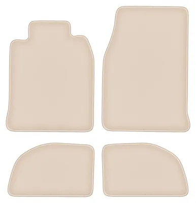Produktbild von DURBAN Beige Velours-Fußmatten-Set für Porsche 968 Coupé (1976-1988)
