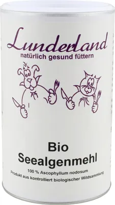 Produktbild von Bio Seealgenmehl 800g granuliert Einzelfuttermittel für Hunde + Katzen von Lunderland