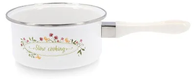 Emaillierter Stahltopf 16 cm, 1,5 l, Antihaft, für alle Herdarten