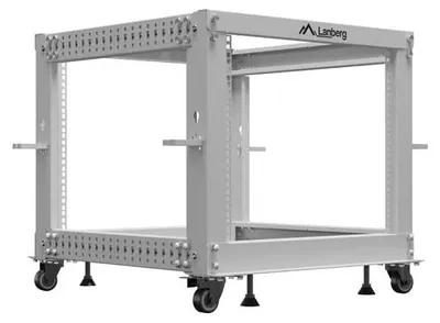 Obrázok produktu pre Otvorená skriňa Lanberg 19" 9U 600x600-1100, nastaviteľná, sivá