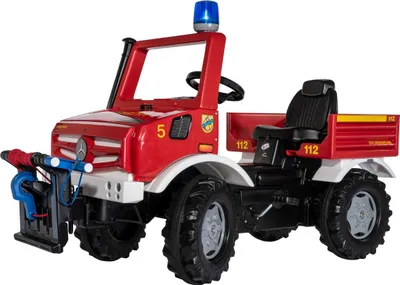 Produktbild von Rolly Toys rollyUnimog Feuerwehr Unimog mit Seilwinde Tretfahrzeug für Kinder