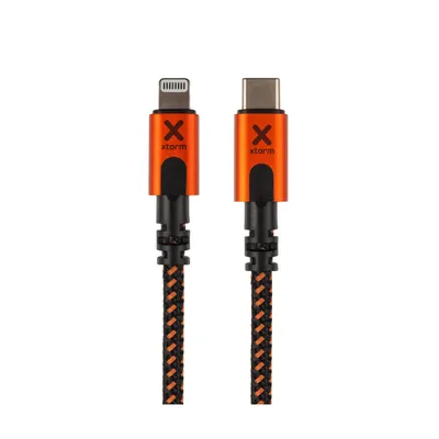 Produktbild von XTORM USB-C zu Lightning Kabel 1.5m sw-or CXX003 USB-C TO LIGHTN.CABLE 1.5M