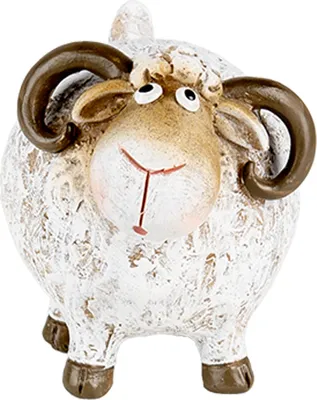 Immagine prodotto di Figura decorativa Clayre & Eef Pecora 9x7x8 cm Plastica bianca