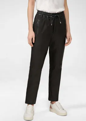 Produktbild von Damen Lederhose Lederjogger Ricano EMILIA – Schwarz / S