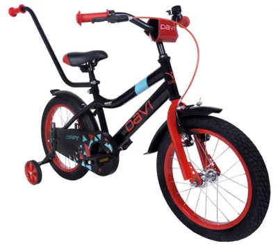 Produktbild von Kinderfahrrad Davi Zippy, 16", 95–110 cm, 1-Gang, Schwarz