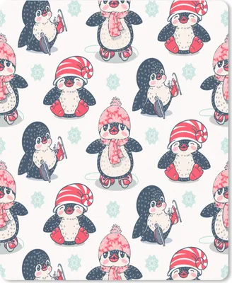 Produktbild von MuchoWow® Mauspad Mousepad Schlittschuhe - Schnittmuster - Pinguin 19x23 cm - Mousepads - Maus Mat - Pad - Mausunterlage - Mauspads - Spielen