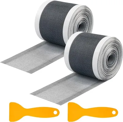 Produktbild von 2 Stück Haarfänger Dusche, 5m Abfluss Haarfänger, Duschrinne Haarsieb mit Plastikspachtel, Einweg Duschabfluss Mesh Aufkleber 2,8 Zoll