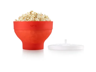 Obrázok produktu pre Miska Lékué na popcorn, silikónová/platinová, červená