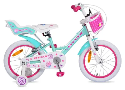 Obrázek produktu pro Byox Dětské kolo Cup Cake 16, tyrkys/růžové, CMB23