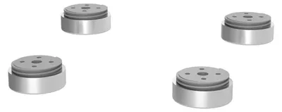 Produktbild von Füße 4er Set, Grau Matt, 20 mm