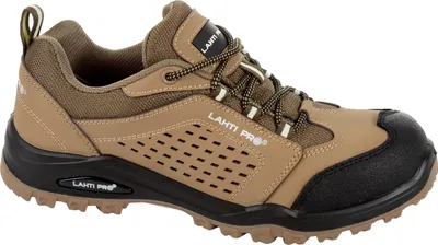 Productafbeelding van NUBUK-schoenen met perforaties, beige-zwart, S1 SRA, maat "43", CE-markering, LAHTI