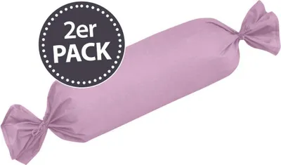 Produktbild von Traumschlaf Uni Mako-Satin Bettwäsche 2x Nackenrollenbezug 15x40 cm mauve