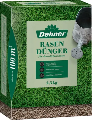 Produktbild von Dehner Rasendünger mit Langzeitwirkung, mineralisch, 2.5 kg, für ca. 100 qm