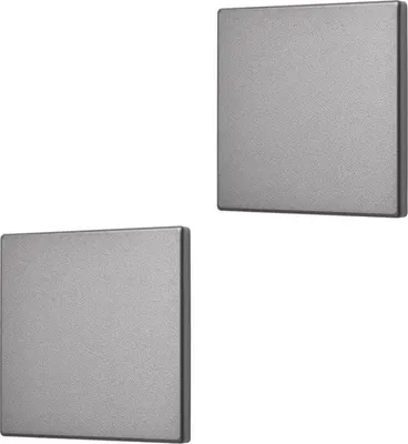 Produktbild von Kunststoff-Abdeckplatte 86 cm x 86 cm - 2 Stück - schraubenlos - Doppelwandplatte - blank - Steckdosenabdeckung - Elektroabdeckung - Steckdosen - unbenutzt