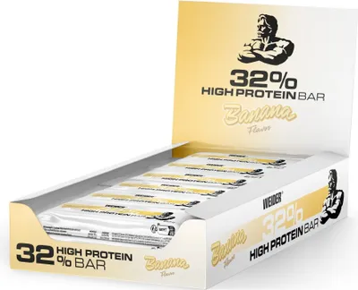 Produktbild von Weider 32% Protein Bar (12x60g) Banana - Riegel - Protein-Riegel