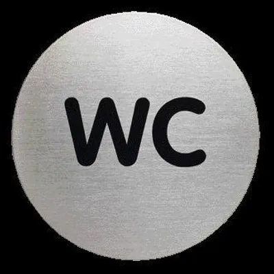 Zdjęcie produktu dla Piktogram WC stal nierdzewna opakowanie 5 szt