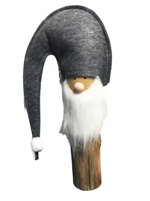 Image de Figurine de Père Noël sur coffre gris 45 cm